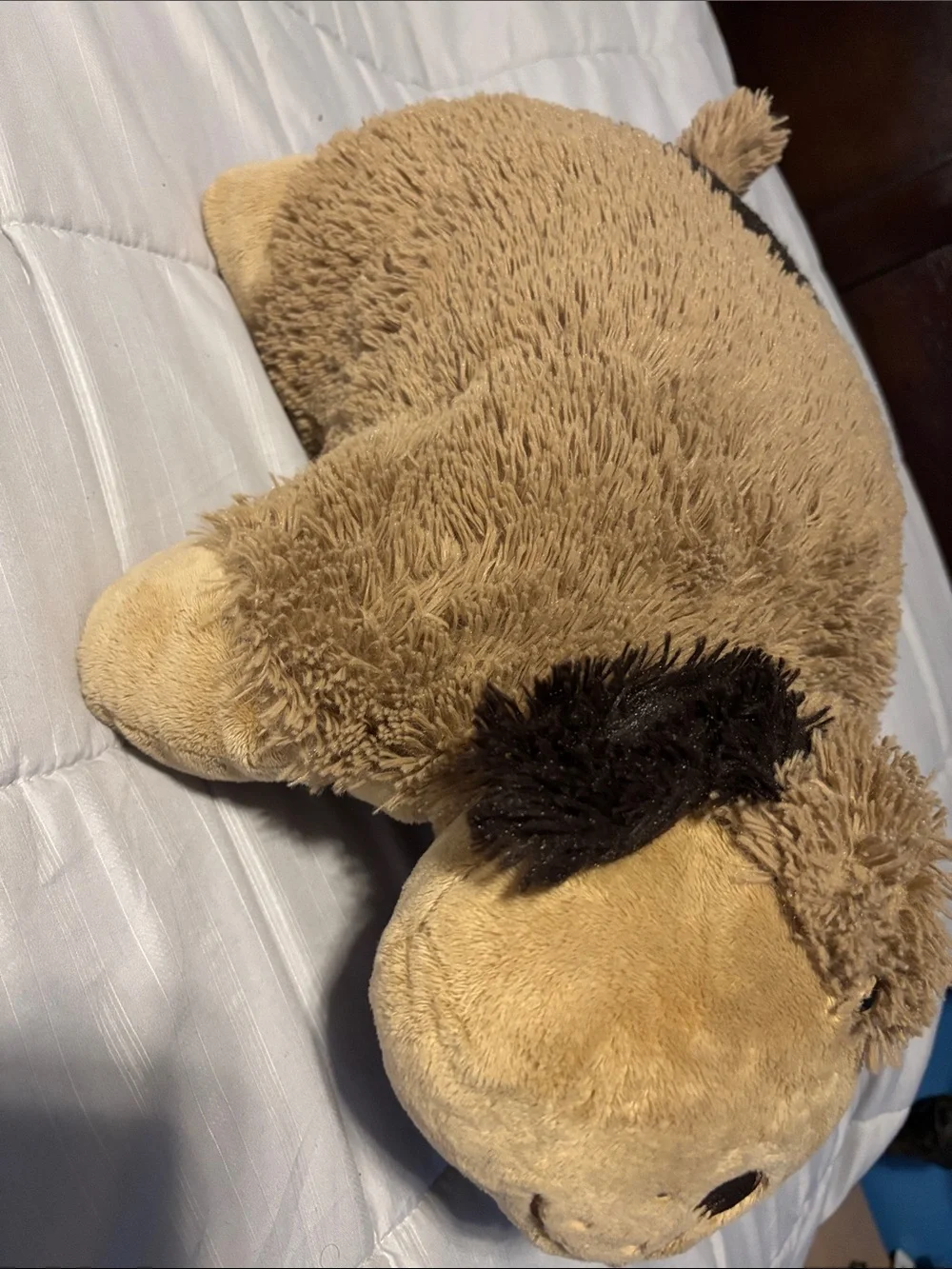 Pillow Pers Plush Tan & Brown Dog puppy Plush Toy for Cuddling and Play